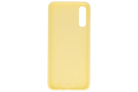 BAOHU Hoesje Geschikt voor de Samsung Galaxy A70s - Backcover Color Telefoonhoesje - Geel
