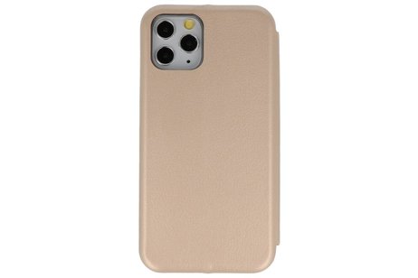 Slim Folio Case - Book Case Telefoonhoesje - Folio Flip Hoesje - Geschikt voor iPhone 11 Pro - Goud