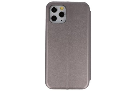 Slim Folio Case - Book Case Telefoonhoesje - Folio Flip Hoesje - Geschikt voor iPhone 11 Pro Max - Grijs