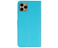 Booktype Telefoonhoesjes - Bookcase Hoesje - Wallet Case -  Geschikt voor iPhone 11 Pro Max - Blauw