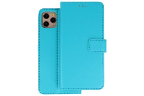 Booktype Telefoonhoesjes - Bookcase Hoesje - Wallet Case -  Geschikt voor iPhone 11 Pro Max - Blauw