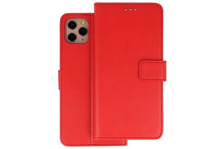 Booktype Telefoonhoesjes - Bookcase Hoesje - Wallet Case -  Geschikt voor iPhone 11 Pro Max - Rood