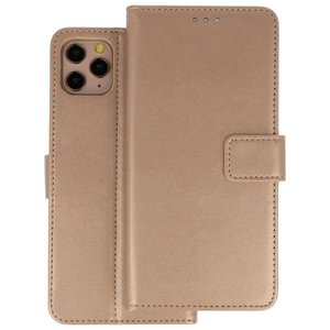 Booktype Telefoonhoesjes - Bookcase Hoesje - Wallet Case -  Geschikt voor iPhone 11 Pro Max - Goud