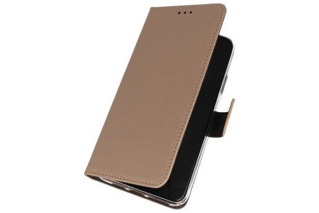 Booktype Telefoonhoesjes - Bookcase Hoesje - Wallet Case -  Geschikt voor Samsung Galaxy A10s - Goud