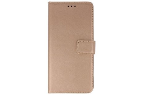 Booktype Telefoonhoesjes - Bookcase Hoesje - Wallet Case -  Geschikt voor Samsung Galaxy A10s - Goud