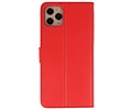 Booktype Telefoonhoesjes - Bookcase Hoesje - Wallet Case -  Geschikt voor iPhone 11 Pro - Rood