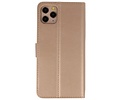 Booktype Telefoonhoesjes - Bookcase Hoesje - Wallet Case -  Geschikt voor iPhone 11 Pro - Goud