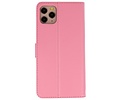 Booktype Telefoonhoesjes - Bookcase Hoesje - Wallet Case -  Geschikt voor iPhone 11 Pro - Roze