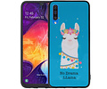 No Drama LLama TPU Hoesje Blauw - Hoesje Geschikt voor Samsung Galaxy A50