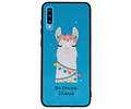 No Drama LLama TPU Hoesje Blauw - Hoesje Geschikt voor Samsung Galaxy A70