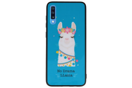 No Drama LLama TPU Hoesje Blauw Voor Samsung Galaxy A70