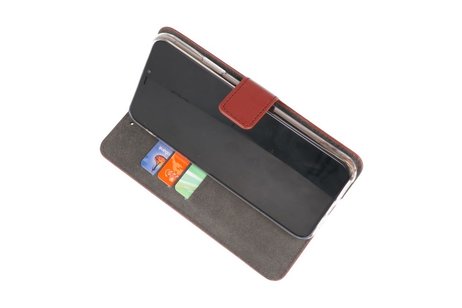 Booktype Telefoonhoesjes - Bookcase Hoesje - Wallet Case -  Geschikt voor Samsung Galaxy Note 10 - Bruin