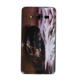 Zwarte Auto TPU / Hard case cover hoesje voor Samsung Galaxy Core 2 G355H