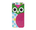 Roze Uil Hard Case Cover Hoesje - Geschikt voor Apple iPhone 5/5s/SE