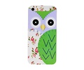 Groen Uil Hard Case Cover Hoesje - Geschikt voor Apple iPhone 5/5s/SE