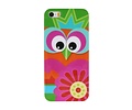 Uil met Kroon Hard Case Cover Hoesje - Geschikt voor Apple iPhone 5/5s/SE