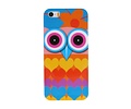 Uil met Hartjes Hard Case Cover Hoesje voor Apple iPhone 5/5s/SE