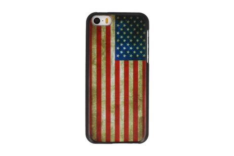 USA Hard Case Cover Hoesje - Geschikt voor Apple iPhone 5C
