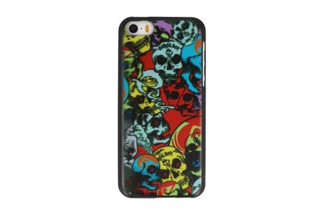 Skull Hard Case Cover Hoesje - Geschikt voor Apple iPhone 5C