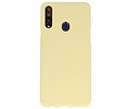 BAOHU Hoesje Geschikt voor de Samsung Galaxy A20s - Backcover Color Telefoonhoesje - Geel