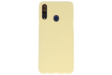 BAOHU Hoesje Geschikt voor de Samsung Galaxy A20s - Backcover Color Telefoonhoesje - Geel