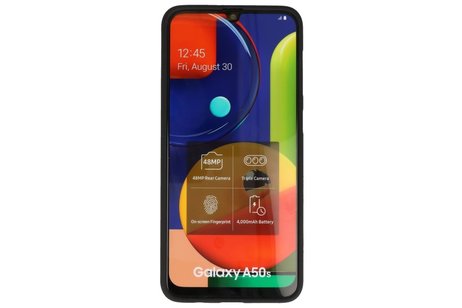 BAOHU Hoesje Geschikt voor de Samsung Galaxy A50s - Backcover Color Telefoonhoesje - Zwart