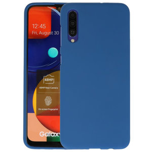 BAOHU Hoesje Geschikt voor de Samsung Galaxy A50s - Backcover Color Telefoonhoesje - Navy