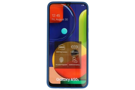 BAOHU Hoesje Geschikt voor de Samsung Galaxy A50s - Backcover Color Telefoonhoesje - Navy