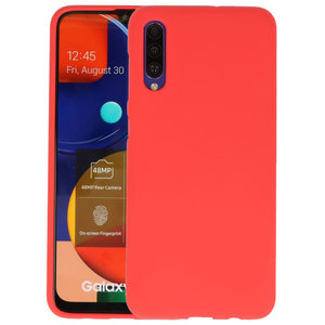 BAOHU Hoesje Geschikt voor de Samsung Galaxy A50s - Backcover Color Telefoonhoesje - Rood