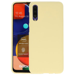 BAOHU Hoesje Geschikt voor de Samsung Galaxy A50s - Backcover Color Telefoonhoesje - Geel