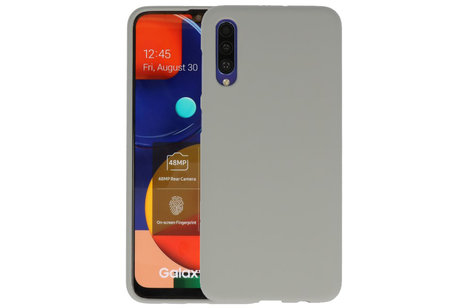 BAOHU Hoesje Geschikt voor de Samsung Galaxy A50s - Backcover Color Telefoonhoesje - Grijs
