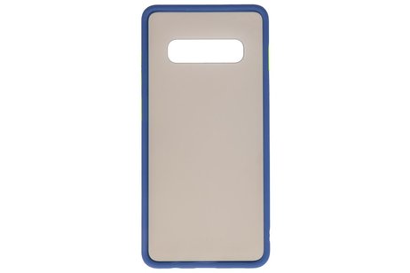 BAOHU Hoesje Geschikt voor de Samsung Galaxy S10 Plus - Hard Case Backcover Telefoonhoesje - Blauw