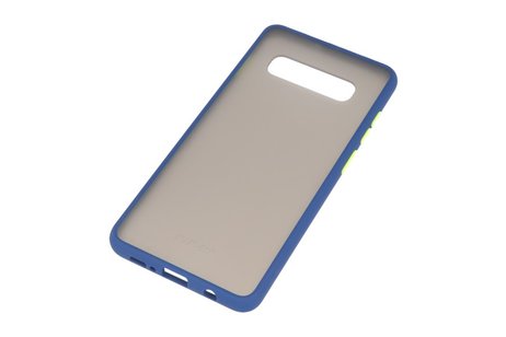 BAOHU Hoesje Geschikt voor de Samsung Galaxy S10 Plus - Hard Case Backcover Telefoonhoesje - Blauw