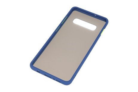 BAOHU Hoesje Geschikt voor de Samsung Galaxy S10 Plus - Hard Case Backcover Telefoonhoesje - Blauw