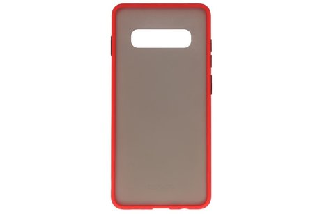 BAOHU Hoesje Geschikt voor de Samsung Galaxy S10 Plus - Hard Case Backcover Telefoonhoesje - Rood