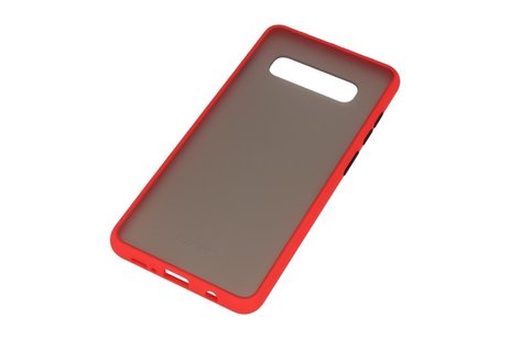 BAOHU Hoesje Geschikt voor de Samsung Galaxy S10 Plus - Hard Case Backcover Telefoonhoesje - Rood