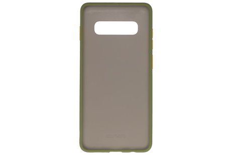 BAOHU Hoesje Geschikt voor de Samsung Galaxy S10 Plus - Hard Case Backcover Telefoonhoesje - Groen