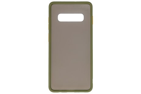 BAOHU Hoesje Geschikt voor de Samsung Galaxy S10 Plus - Hard Case Backcover Telefoonhoesje - Groen