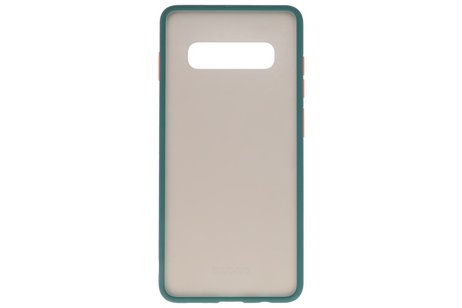 Samsung Galaxy S10 Plus Hoesje Hard Case Backcover Telefoonhoesje Donker Groen