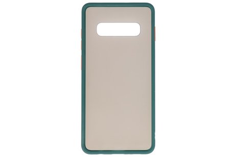 Samsung Galaxy S10 Plus Hoesje Hard Case Backcover Telefoonhoesje Donker Groen