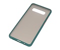 BAOHU Hoesje Geschikt voor de Samsung Galaxy S10 Plus - Hard Case Backcover Telefoonhoesje - Donker Groen