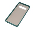 BAOHU Hoesje Geschikt voor de Samsung Galaxy S10 Plus - Hard Case Backcover Telefoonhoesje - Donker Groen