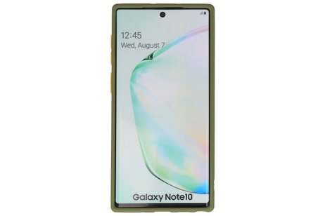 BAOHU Hoesje Geschikt voor de Samsung Galaxy Note 10 - Hard Case Backcover Telefoonhoesje - Groen