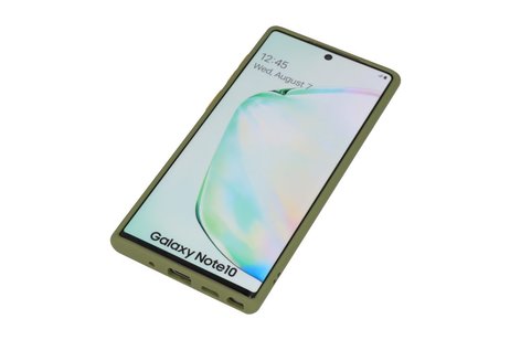 BAOHU Hoesje Geschikt voor de Samsung Galaxy Note 10 - Hard Case Backcover Telefoonhoesje - Groen
