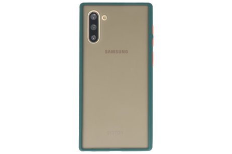 BAOHU Hoesje Geschikt voor de Samsung Galaxy Note 10 - Hard Case Backcover Telefoonhoesje - Donker Groen