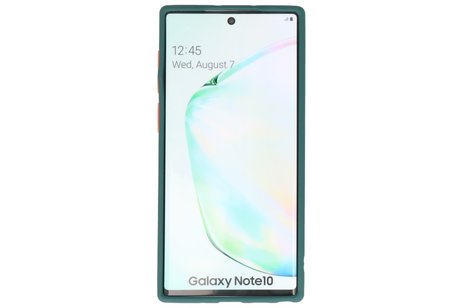 BAOHU Hoesje Geschikt voor de Samsung Galaxy Note 10 - Hard Case Backcover Telefoonhoesje - Donker Groen