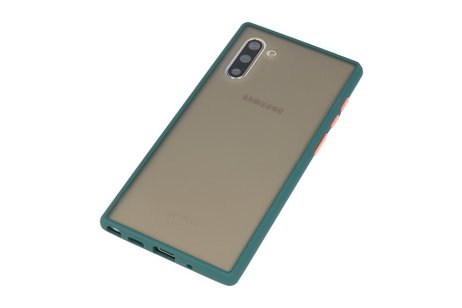 BAOHU Hoesje Geschikt voor de Samsung Galaxy Note 10 - Hard Case Backcover Telefoonhoesje - Donker Groen