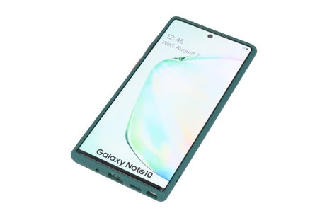 BAOHU Hoesje Geschikt voor de Samsung Galaxy Note 10 - Hard Case Backcover Telefoonhoesje - Donker Groen