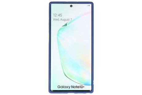 BAOHU Hoesje Geschikt voor de Samsung Galaxy Note 10 Plus - Hard Case Backcover Telefoonhoesje - Blauw