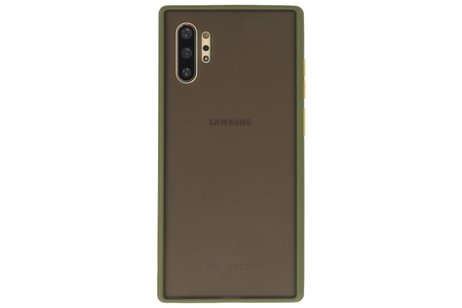 BAOHU Hoesje Geschikt voor de Samsung Galaxy Note 10 Plus - Hard Case Backcover Telefoonhoesje - Groen